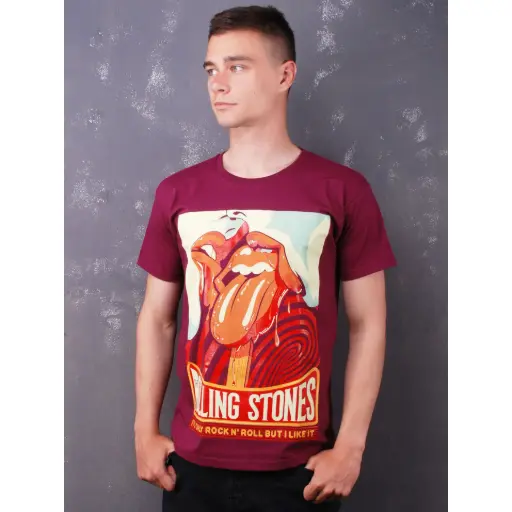 [11744] Футболка The Rolling Stones - It's Only Rock 'N Roll But I Like It бордова