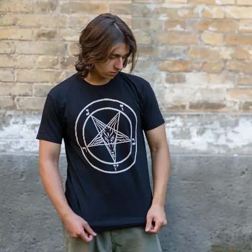 [11778] Футболка Пентаграма чорна