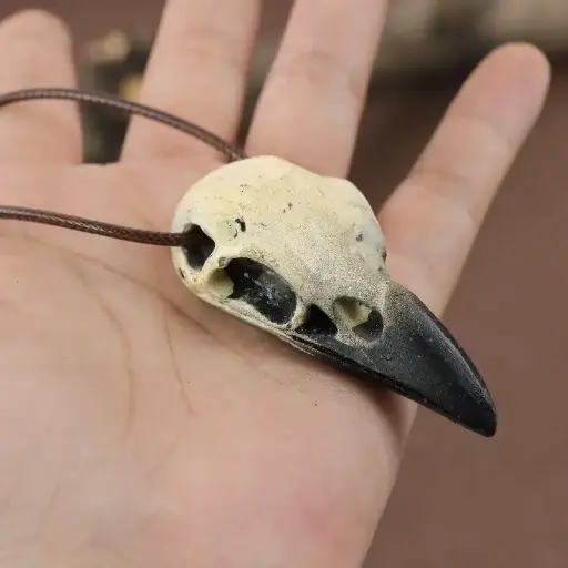 [11046] Кулон на мотузці Череп Ворона - Big Raven Skull